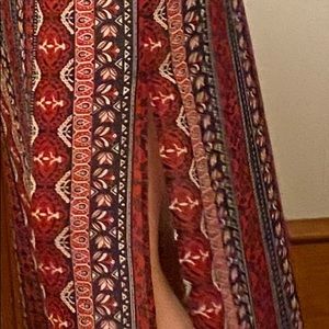 Divided flowing maxi skirt with splits size 2